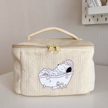 Load image into Gallery viewer, Yellow Pointelle Cosmetic Case
