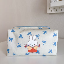 Load image into Gallery viewer, Blue Bows Makeup Bag
