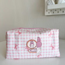 Load image into Gallery viewer, Pink Gingham Makeup Bag
