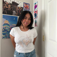 Load image into Gallery viewer, Cat Locket Fitted Crop Top
