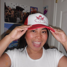 Load image into Gallery viewer, Strawberry Cherub Trucker Hat
