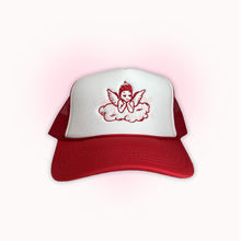 Load image into Gallery viewer, Strawberry Cherub Trucker Hat
